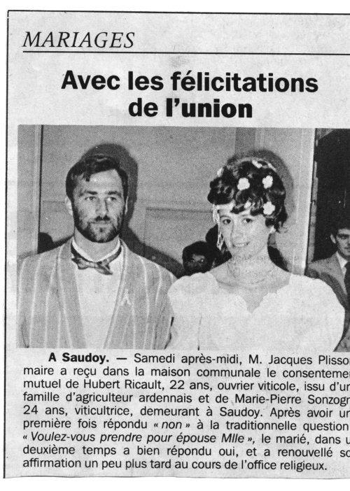 mariage sonzogni